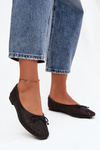 Ballet flats With Braid And Bow Black Belirra