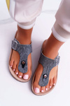 Women's Flip Flops Dark Grey Flip Flops Baisan