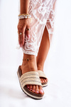 Women's Classic Slippers With A Chain Beige Maddy