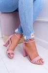 Women's Stiletto Sandals Suede Pink Anastasie