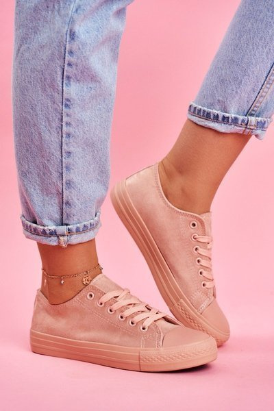 Damskie Trampki Zamszowe Różowe El Paso