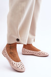 Women's Awning Shiny Ballet Flats Rose Visionary
