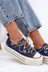 Womens Platform Sneakers GOE RR2N4103 Navy