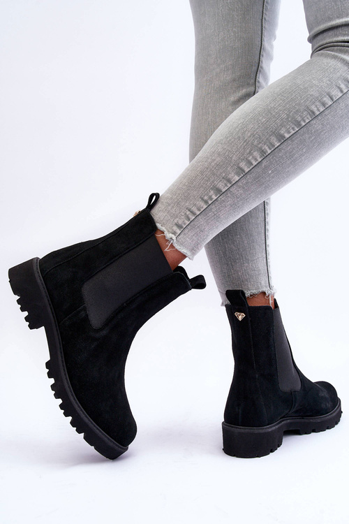 Suede Ankle Boots Nicole Black 2672
