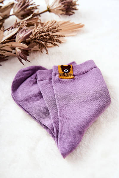 Kids' socks with teddy bear Purple