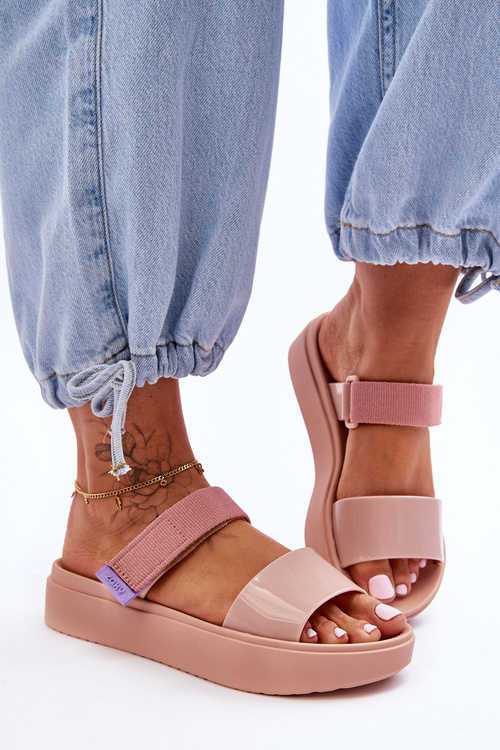 Fragrant Rubber Flip-flops With Velcro ZAXY HH285284 Nude