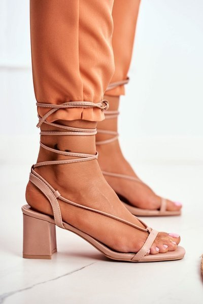 Women's Stiletto Tiered Sandals Morning Beige
