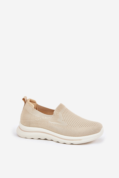 Women Fabric Slip-On Sneakers Beige Adiora