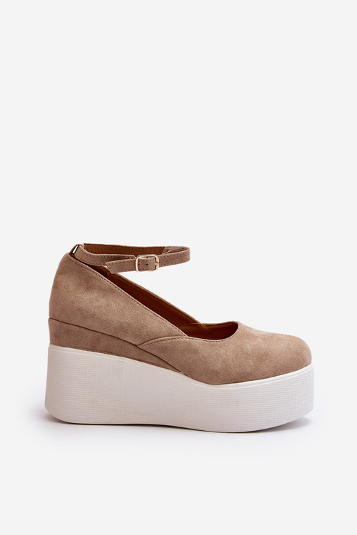 Women's Beige Wedge Espadrilles Malla
