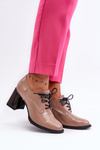 Women's Patent Leather Pumps Beige Nelione