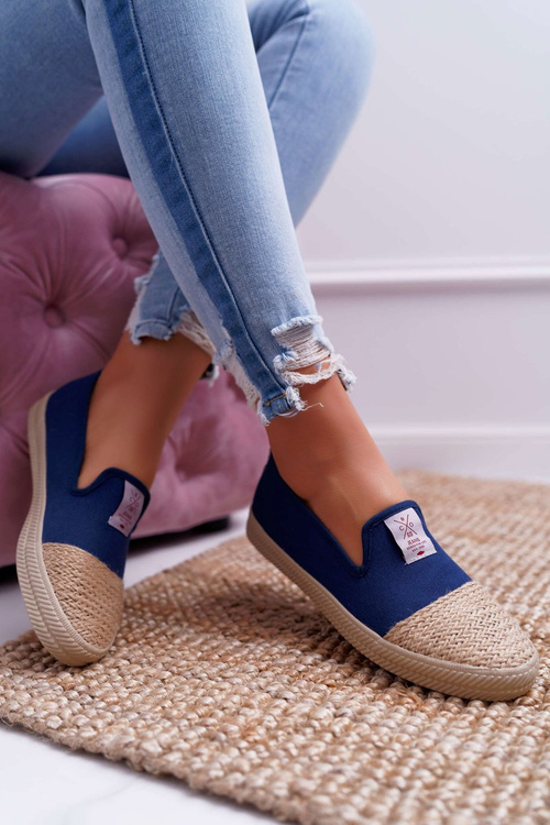 Espadryle Damskie Cross Jeans Granatowe DD2R4046