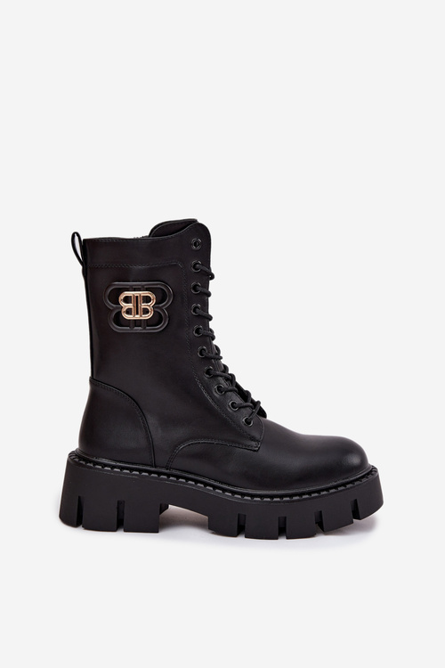 Insulated workery women's shoes with decoration Black Melisse