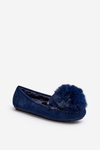 Women's Moccasins with Fur Lining Blue Novas