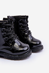 Children's Boots Laquered With Zipper Black Tibbie