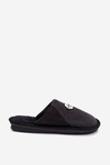 Men's slippers with patch Black Presine