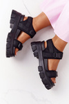 Sandals On A Chunky Platform Black Fly High