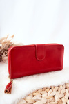 Large Women's Wallet With Extra Wallets Red