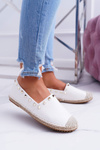 White Slip-on Espadrilles with Studs Christiane