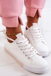 Women's Leather Sneakers White-Beige Mikayla