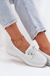 Półbuty Damskie Z Naturalnej Skóry Na Platformie Białe Artiker 56C2101