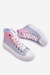 High Platform Sneakers Big Star LL274A191 Pink and Blue