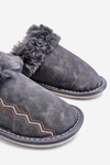 Men's Warm Slippers With Fur Grey Aron 