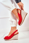 Sandals On A Braided Wedge Red Tommy