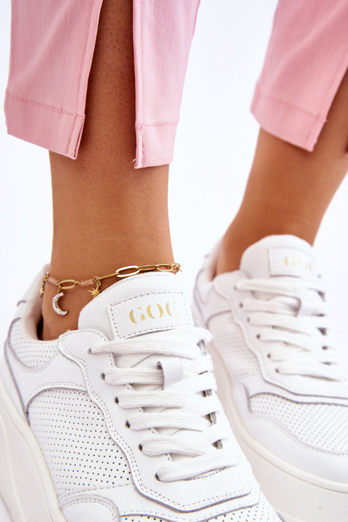 Women's Comfortable Sports Shoes GOE LL2N4054 White-Beige