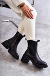 Women's Warm Boots On Heel Black Abella