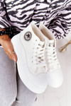 Women's High Sneakers On A Platform White Nice Girl