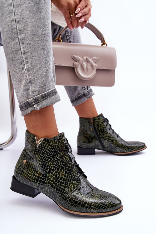 Women's Leather Boots Maciejka 5743C-09 Green