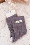 Warm Women's Socks With Wool Dark Gray