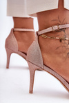 Gleaming Heels on Stiletto Pink Gold Gedna