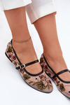Ballet Flats With Embroidery And Strap Black Lilindraen
