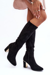 Suede Over-the-Knee Boots on Heel Kilrenita Black 