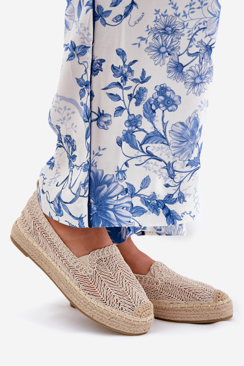 Women's Platform Espadrilles Beige Vinceza 17392