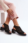 Black Open Toe Sandals Serapina