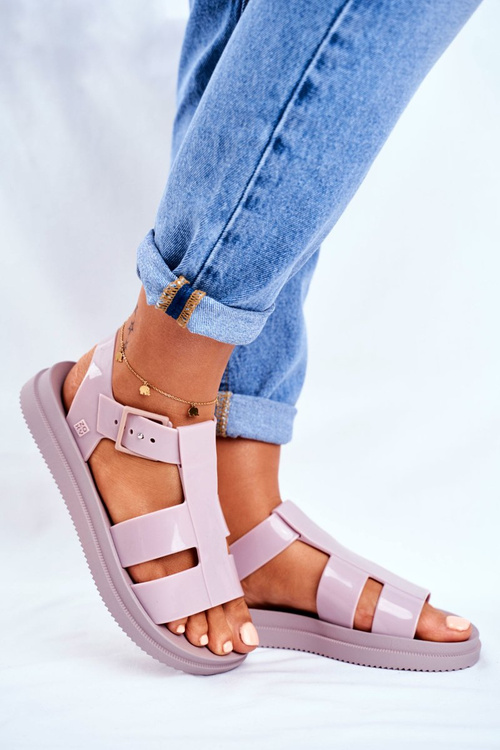 Damskie Sandały Pachnące Gumowe ZAXY Beżowe FF285025