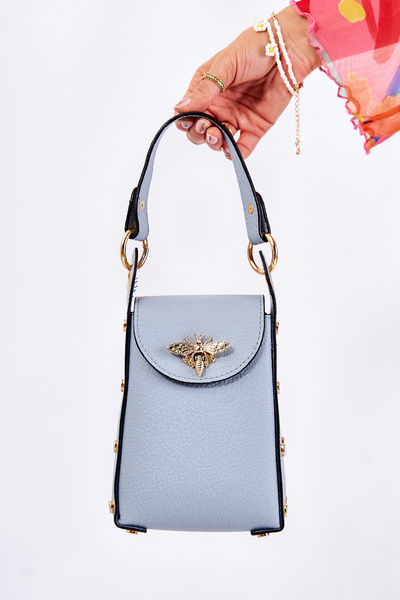 Small Women's Handbag With Ornament Blue Ellies