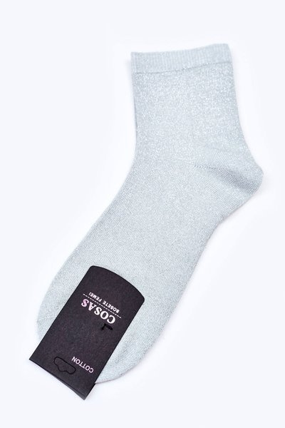 Women's Cotton Socks With Silver Thread COSAS Mint