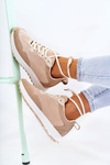 Women's Suede Sports Shoes Beige Nayla