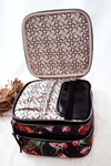 Large Cosmetic Case Flowers NOBO L0020-CM05 Brown