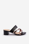 Women's Low Heeled Black Sandals Rosila