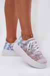 Womens Platform Sneakers With Crocheted Upper Multicolor Mirietto