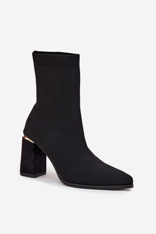 Fabric Slip-On Women's Ankle Boots Black Virelle