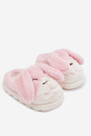 Children's Fur Slippers Bunny Pink Farnise