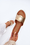 Women's Slippers with Gold Decoration Cilima