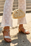 Women's Flat Sandals With Straps S.Barski KV27-010 Gold