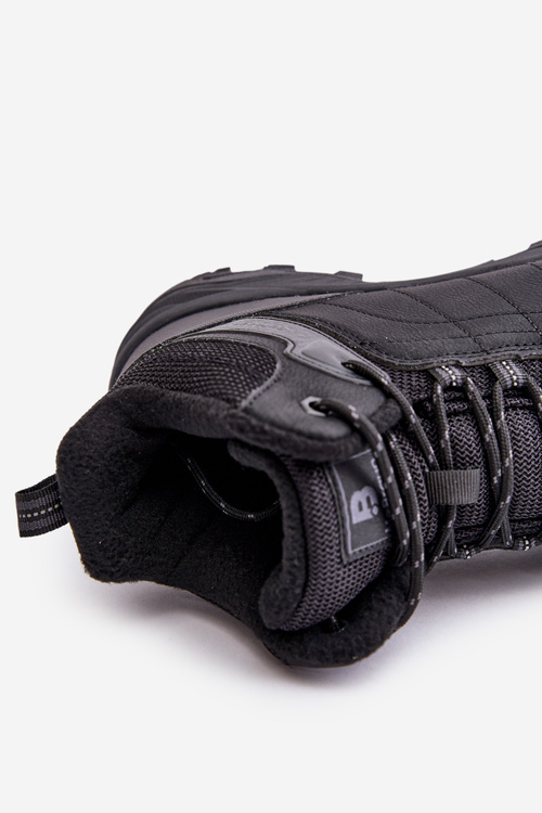 Buty Trekkingowe Sportowe Lekkie Ocieplane Męskie Czarne McBraun