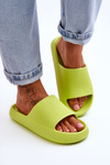 Fashionable Light Flip Flops On A Massive Sole Lime Rebel